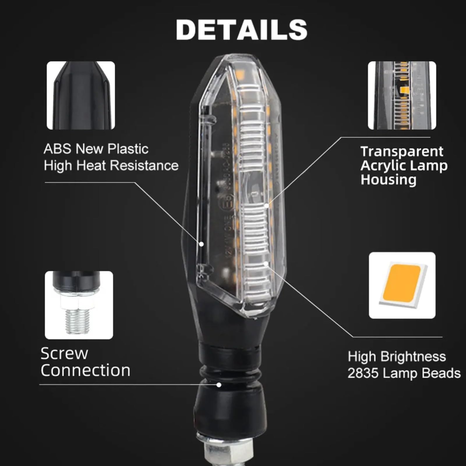 Indicatore Di Direzione Moto Sinistro E Destro Universale Da 2 Pezzi 10mm Indicatore Moto Di Backup Luci Di Guida Drl Luce Di Marcia Diurna