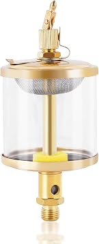 YUCHENGTECH 1/4 Sight Gravity Drip Feed Oiler Thread Needle Valve Type Oil Cup Drip Oiler (100ml)