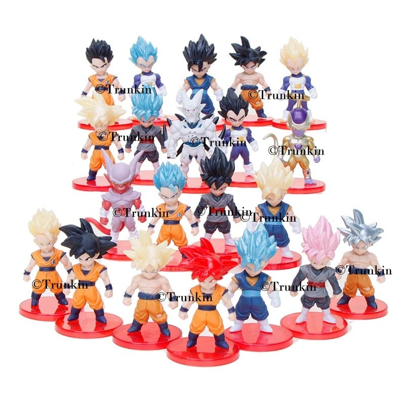 Image of Trunkin DBZ 21 Pcs Set B Anime Figure Son Goku GohanVegeta Frieza Vegeto Trunks Piccolo Figurine Collectible Anime Weeb PVC Collection Model Figures