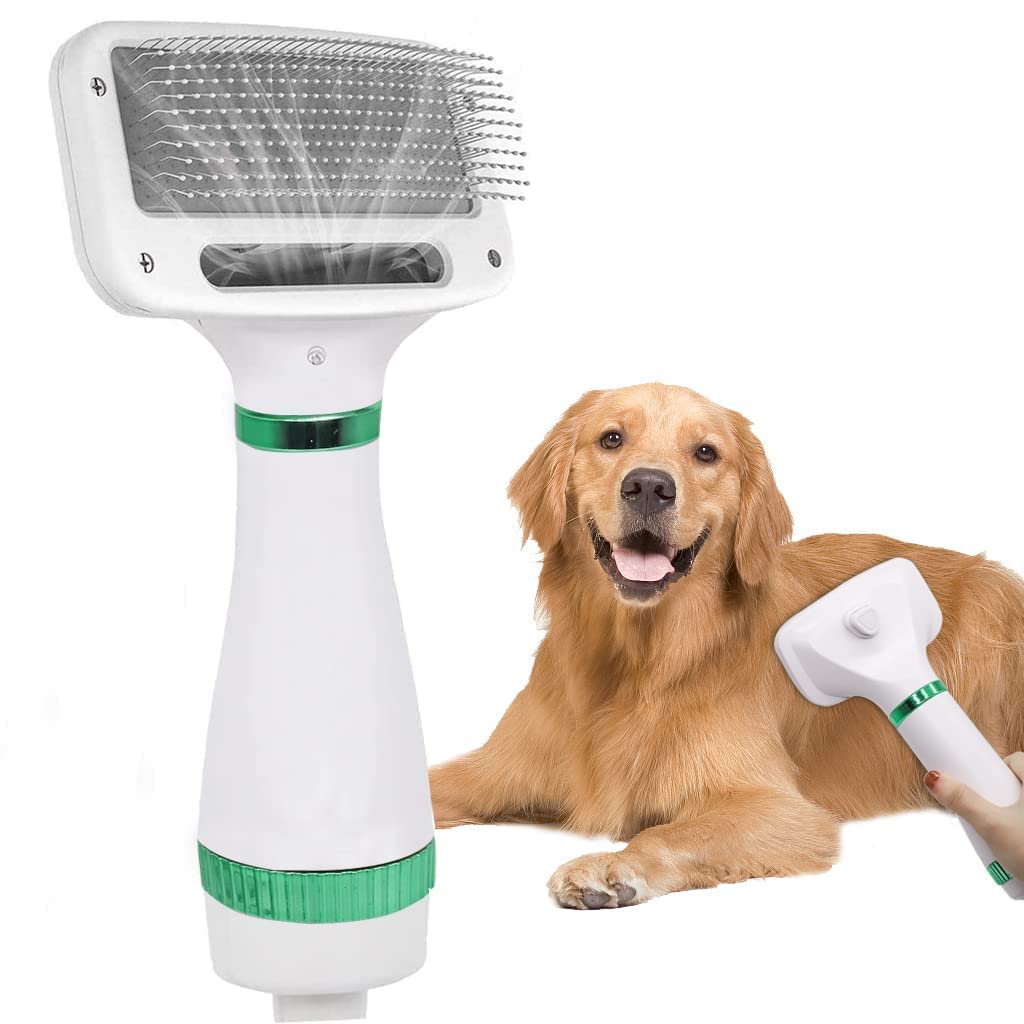 Pet Grooming Spray Brush for Dogs, Self-Cleaning Slicker Brush with Mist Function, Dog Deshedding Tool for Shedding, Tangles & Loose Fur – Suitable for All Coat Types