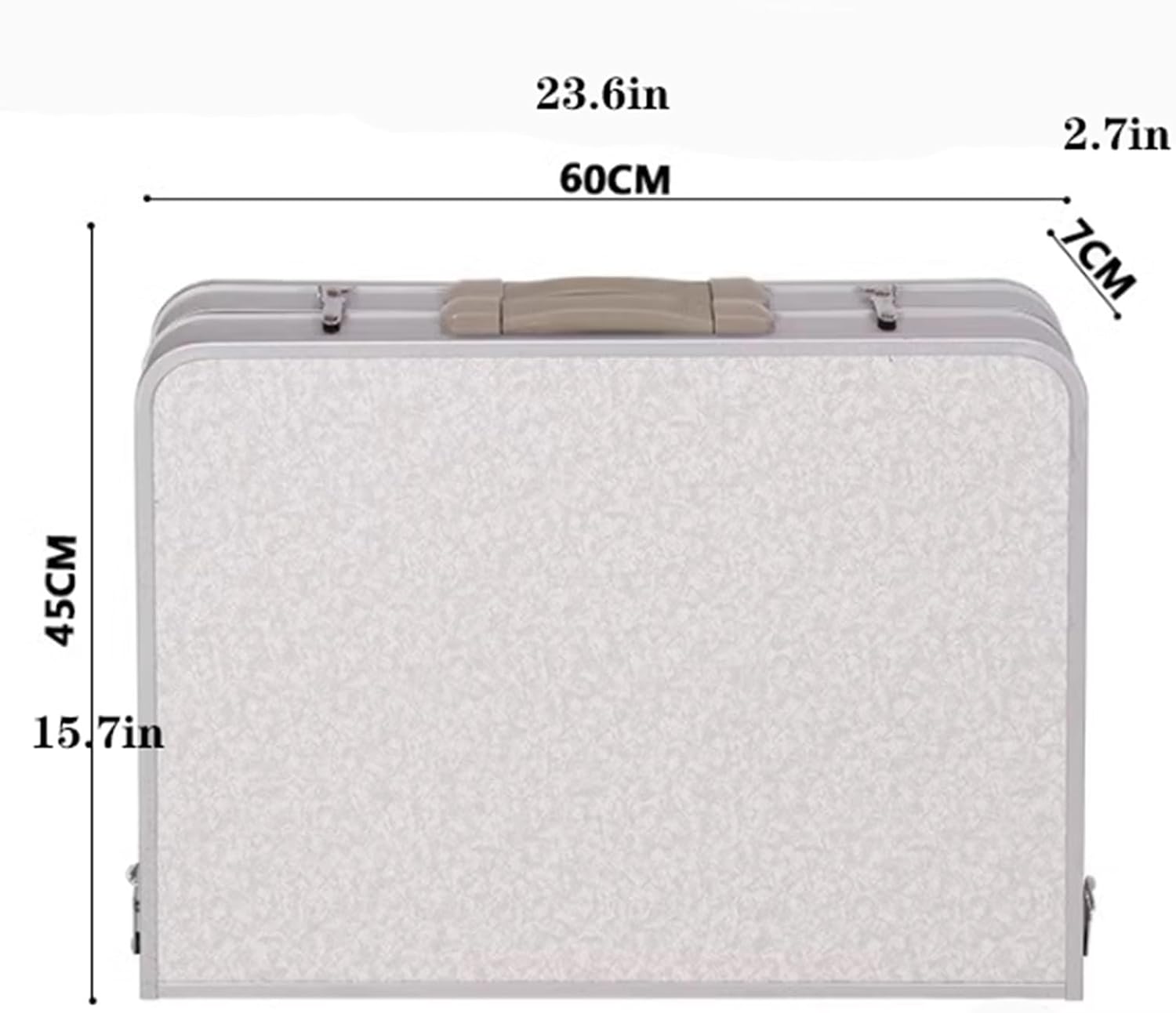 Multipurpose Rectangle Folding Table, Plastic, Portable Heavy Duty Camping Table with Easy Carrying Handle, for Camping & Party Indoor Outdoor