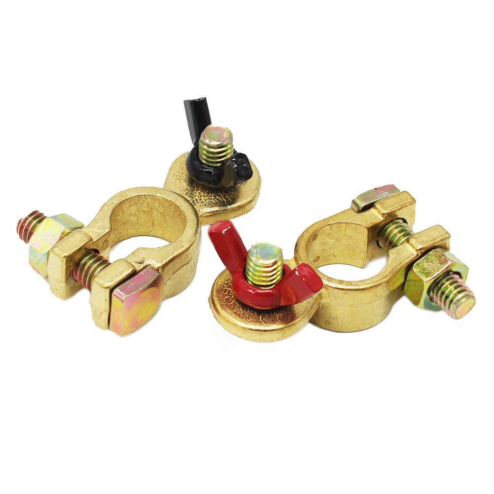 Buy XHaibei Battery Terminal Connectors Pair of Wing Nut Marine Brass