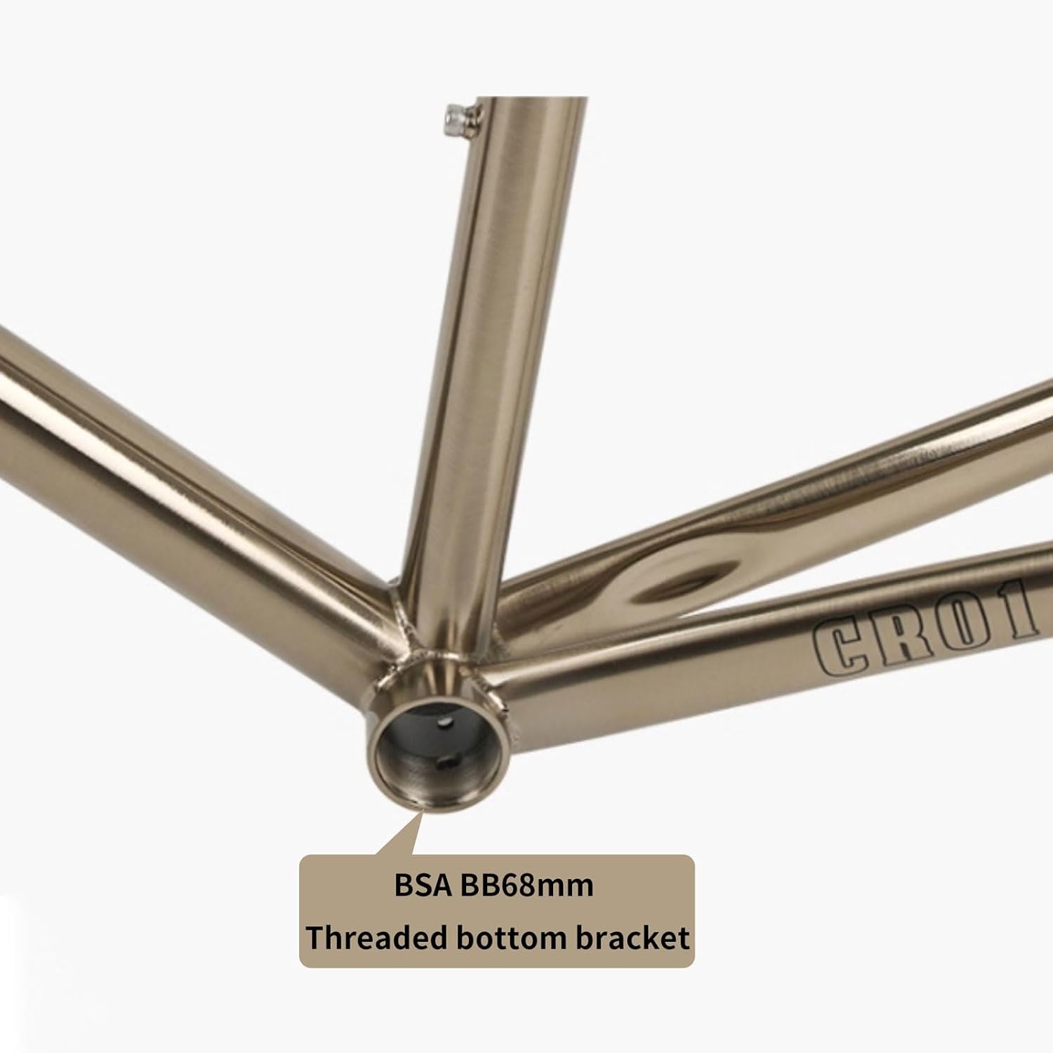 TUJISEK 700C Road Bike Frameset 44cm 47cm 50cm 53cm 56cm Bicycle Frame Chrome-Molybdenum Steel C/Rim Brake Bike Frame F100mm R130mm QR BSA BB68mm(47cm)