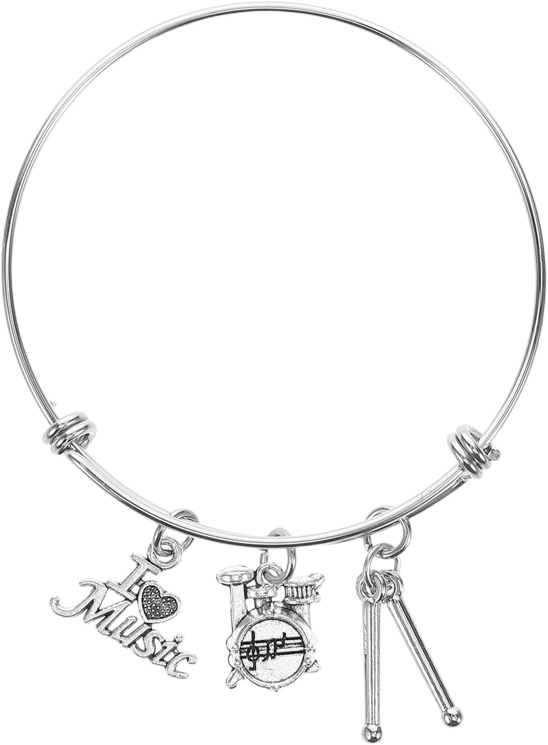 BESPORTBLE Drum Bracelet Stainless Steel Cuff for Musicians and Enthusiasts