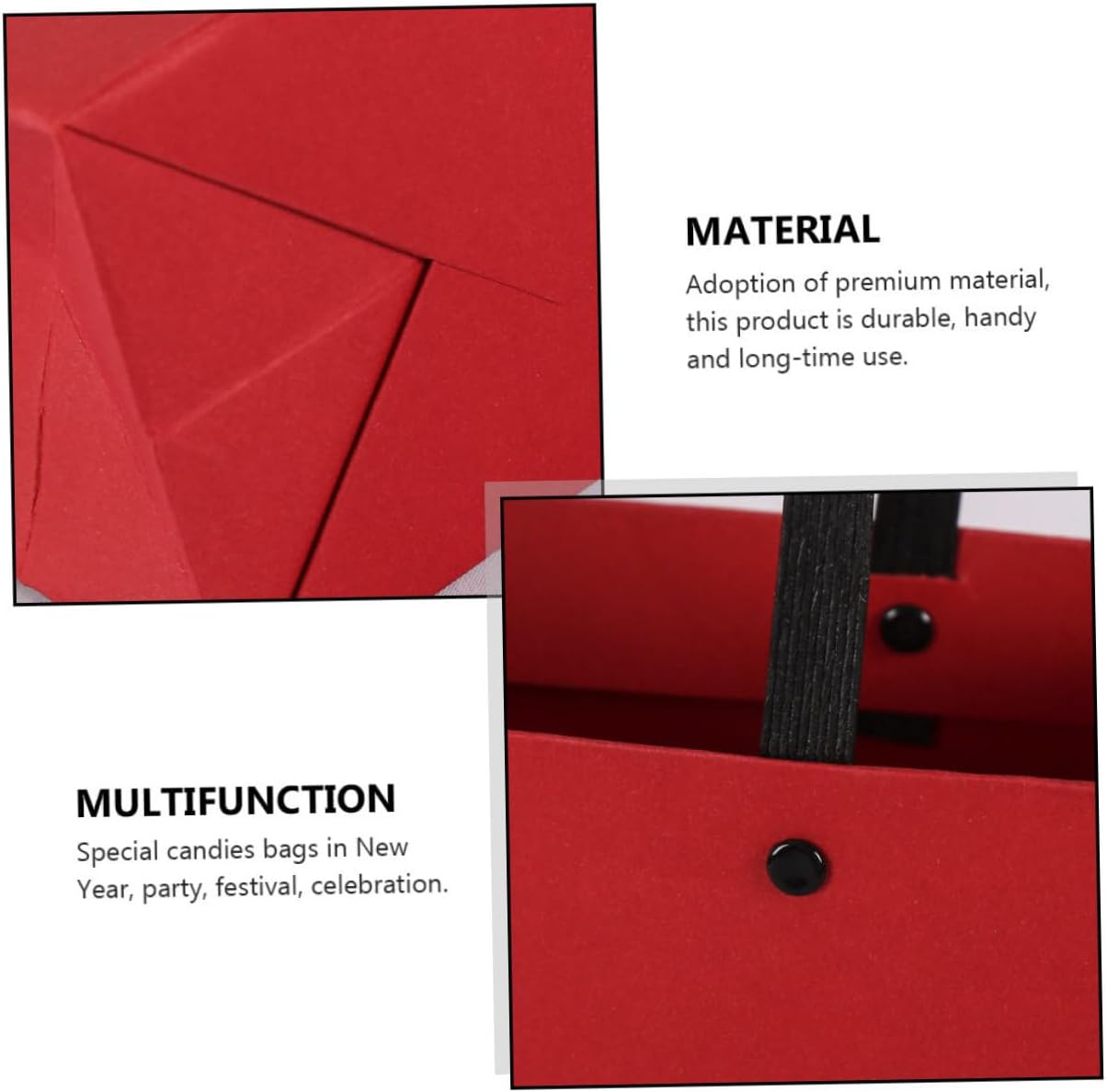 DINHEAROM Red New Year Bags 5pcs Paper Wrapping Pouch Portable Storage Pouch for Cosmetics Clothing Souvenirs 15x7x20cm Handheld Wrap for Holiday Celebration image 4