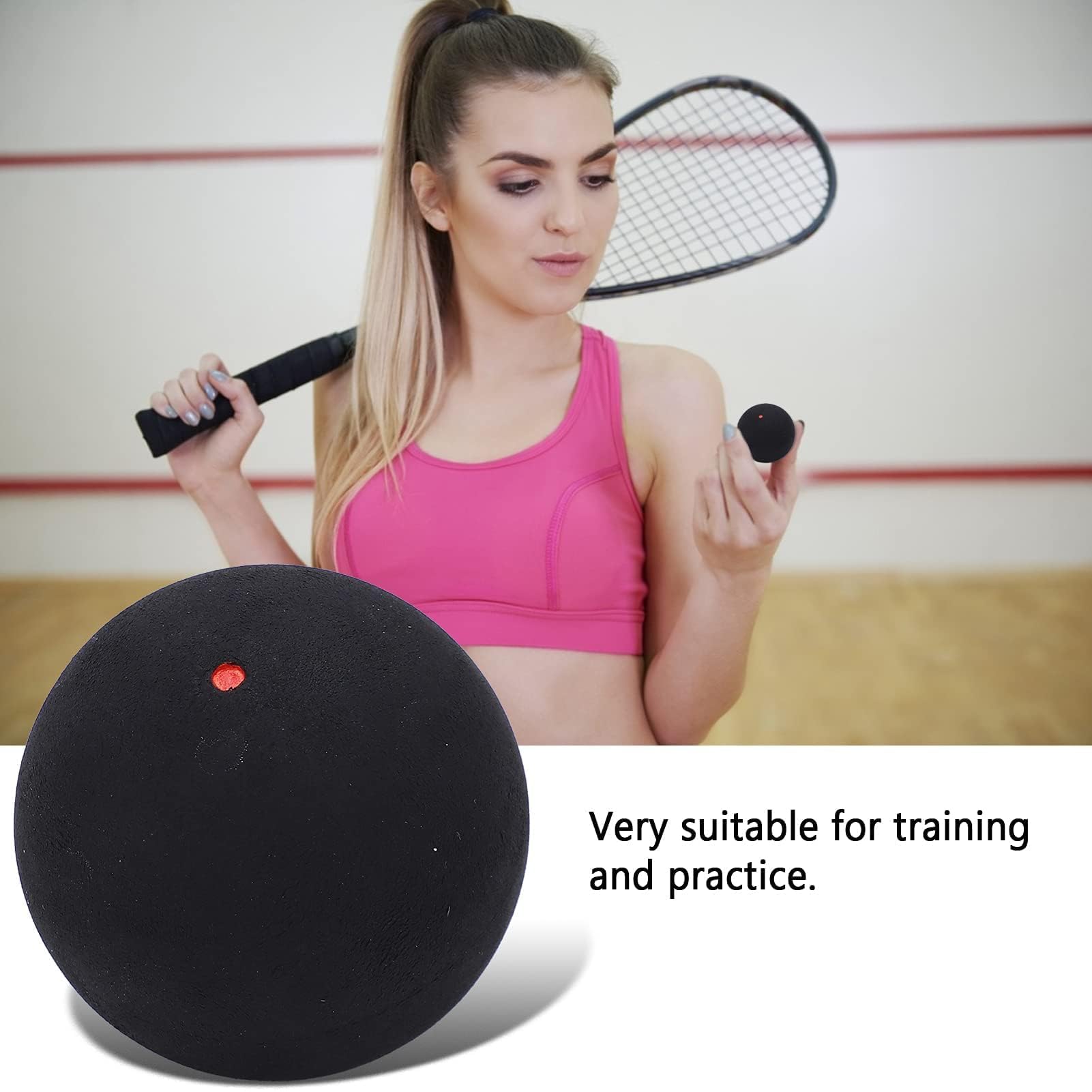 Agatige Pelota de Squash de 37 mm para Principiantes Entrenamiento Competición