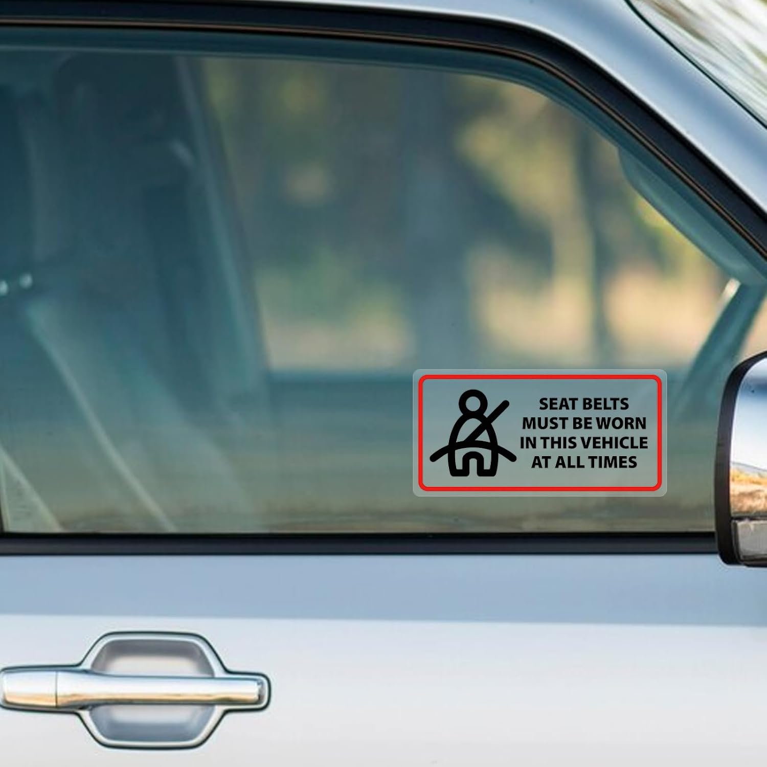 10 Pack Seat Belts Must Be Worn in This Vehicle at All Times Sticker 2×4 Inches Caution Warning Safety Sign Self Adhesive Vinyl Waterproof Decal for Car Taxi Truck