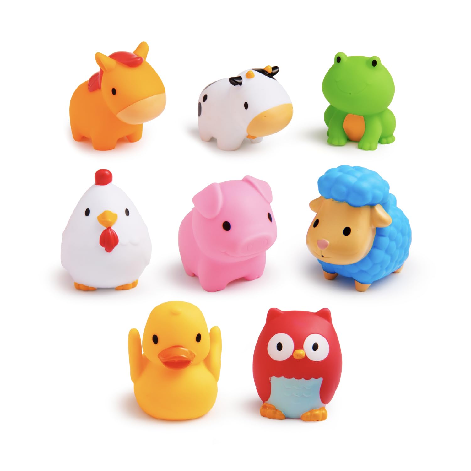 Munchkin Squirtin Farmyard Friends Bath Toys- 8 Pack