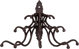 Creative Co-Op Antique Cast Iron Wall Hooks in Rust Finish