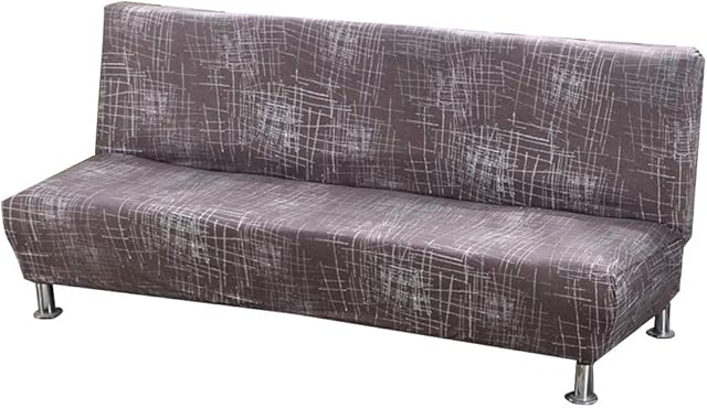 Armless Sofa Bed Cover Vintage Floral Printing Couch Sofa Slipcover Polyester Stretch Futon Cover 3 Seater Couch Sofa Cover fits Folding Sofa Bed without Armrests 80" x 50" in (Style G)