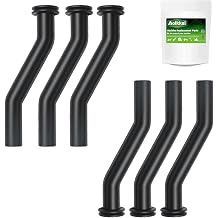 596163 Rubber Vacuum Hose Fit for John Deere D125 D130 D140 D160 D170 B&S Lawn Mower Tractor Replacement Part 593998 797408, 6pcs