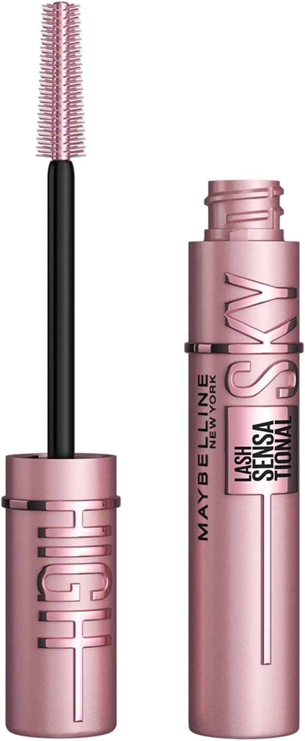 Maybelline New York Lash Sensational Sky High Mascara, Washable Lengthening Eyelash Mascara, True Brown, 7.2 mL