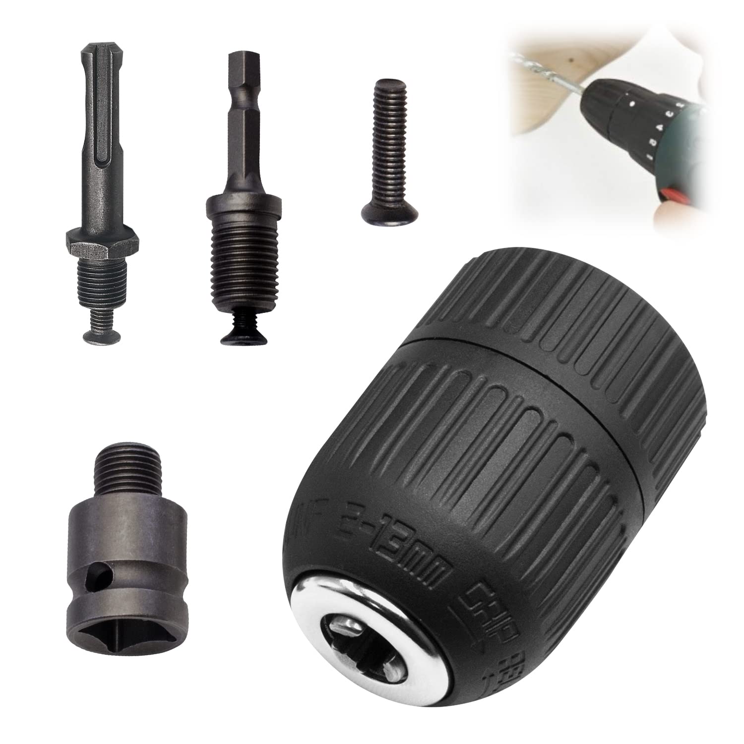 Famex 10680-3 - Adattatori Per Mandrino A Quadro Da 3 Pezzi: Accessorio Indispensabile Per Il Tuo Trapano!