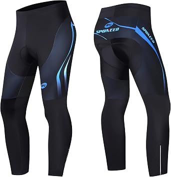 sponeed Mens Bicycle Pants 4D Padded Road Cycling Tights Leggings Outdoor Cyclist Riding Bike Wear