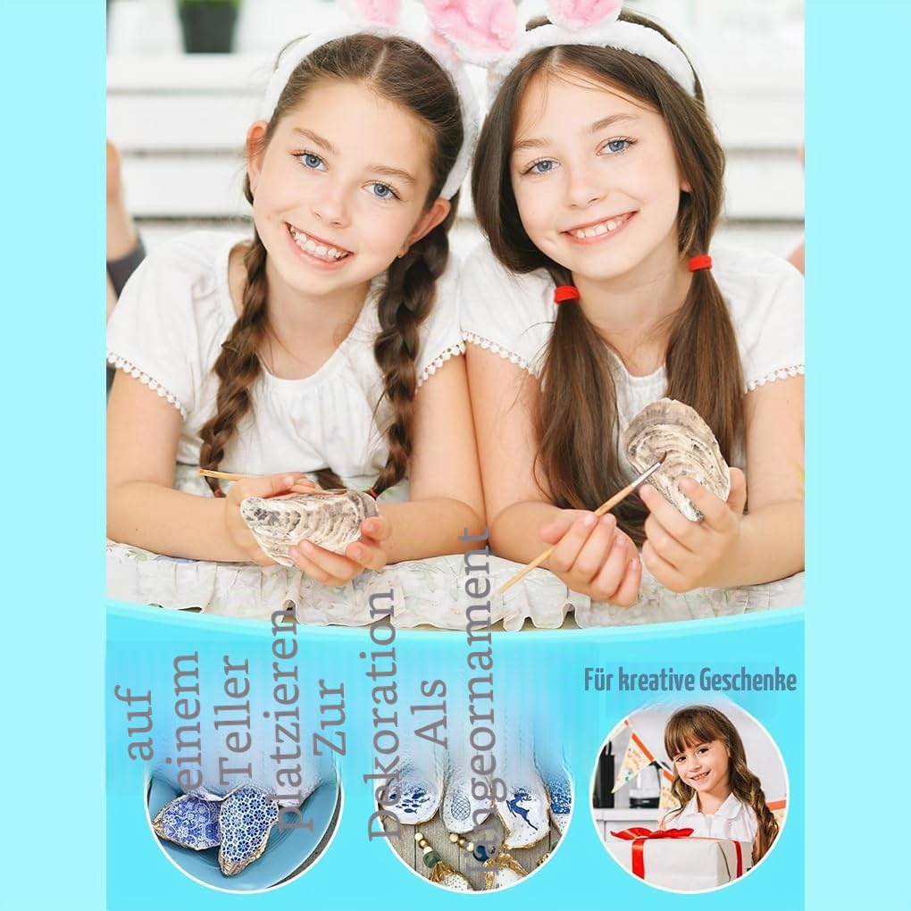 20 Packungen große Austernschalen zum Basteln liefern natürliche Wachstumsmuster mit Harter Textur für DIY Heimdekoration. 20 Stück Flache Austern