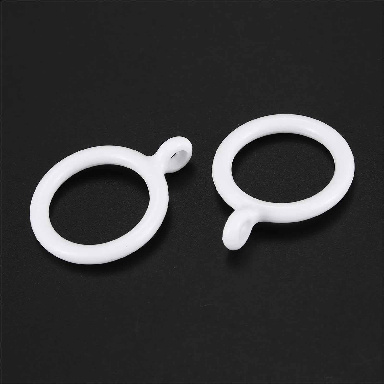 Vorhangringe, Vorhangringe, 200 Stück, weißer Kunststoff, 33 mm Innendurchmesser