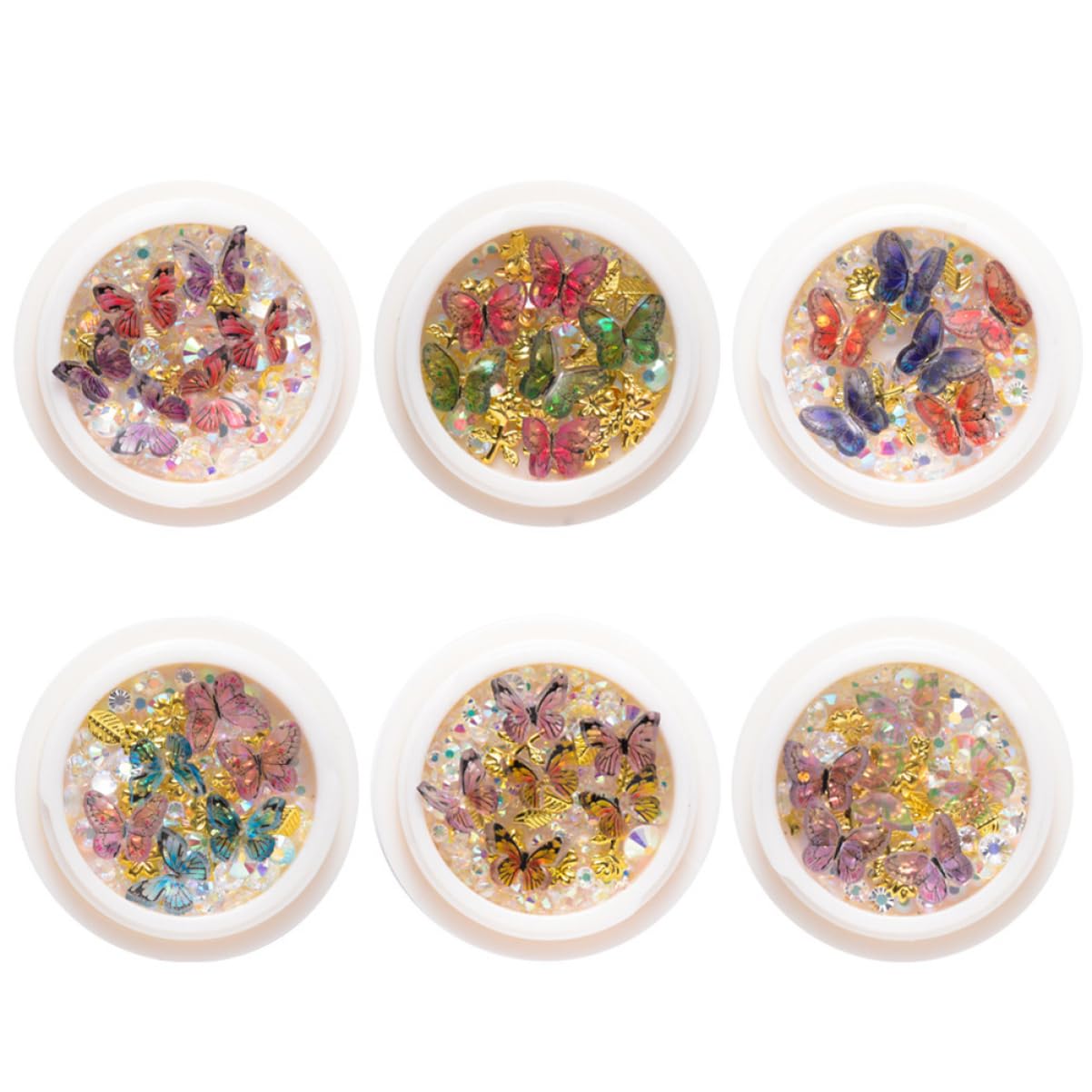 minkissy Decorazioni Per Unghie Con Strass e Rivetti Accessori Per Nail Art Adesivi Eleganti Per Unghie Naturali e Finte Per Manicure Casa e Salone
