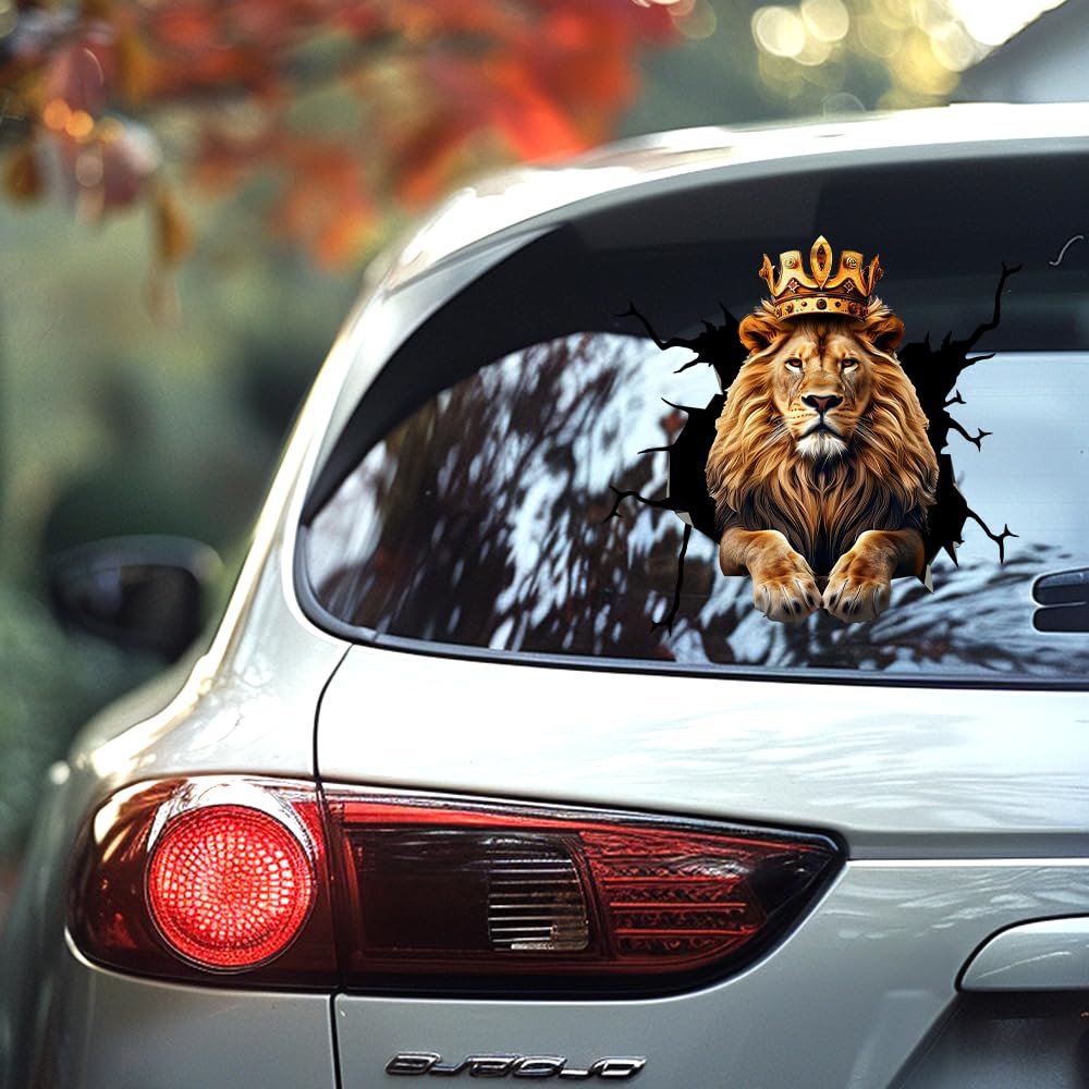 Lion King Car Decals - Lion Lovers Vinyl Decal Stickers Car Decorations for Women Men, Pack of 2 Wall Decals Stickers Series 34