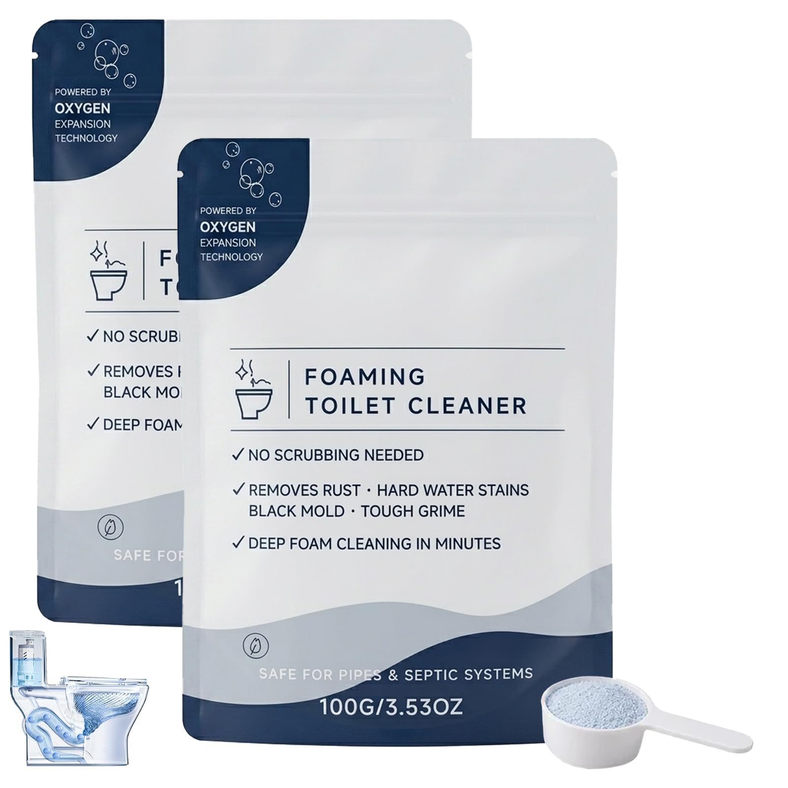 Photo 1 of QUIXETH Foaming Toilet Bowl Cleaner - 2 Pack
