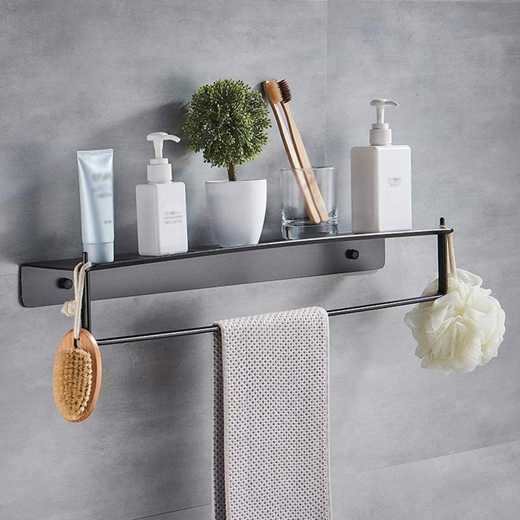 Estante De baño Almacenamiento De baño, Estante De baño Estante De Ducha con Barra para Toallas para Soporte Estante De Cocina Organizador De Almacenamiento Cesta De Almacenamiento De Monta