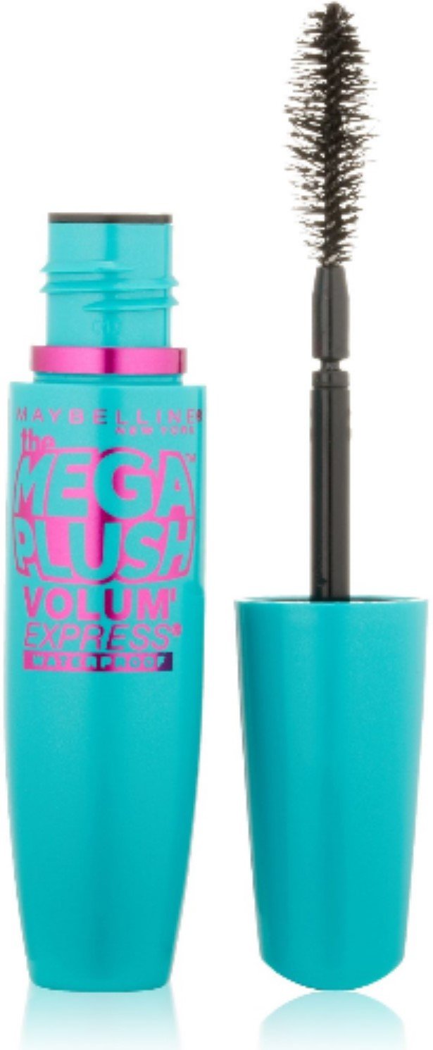 MAYBELLINENew York Volum' Express The Mega Plush Waterproof Mascara, Very Black [275], 0.3 oz (Pack of 2)