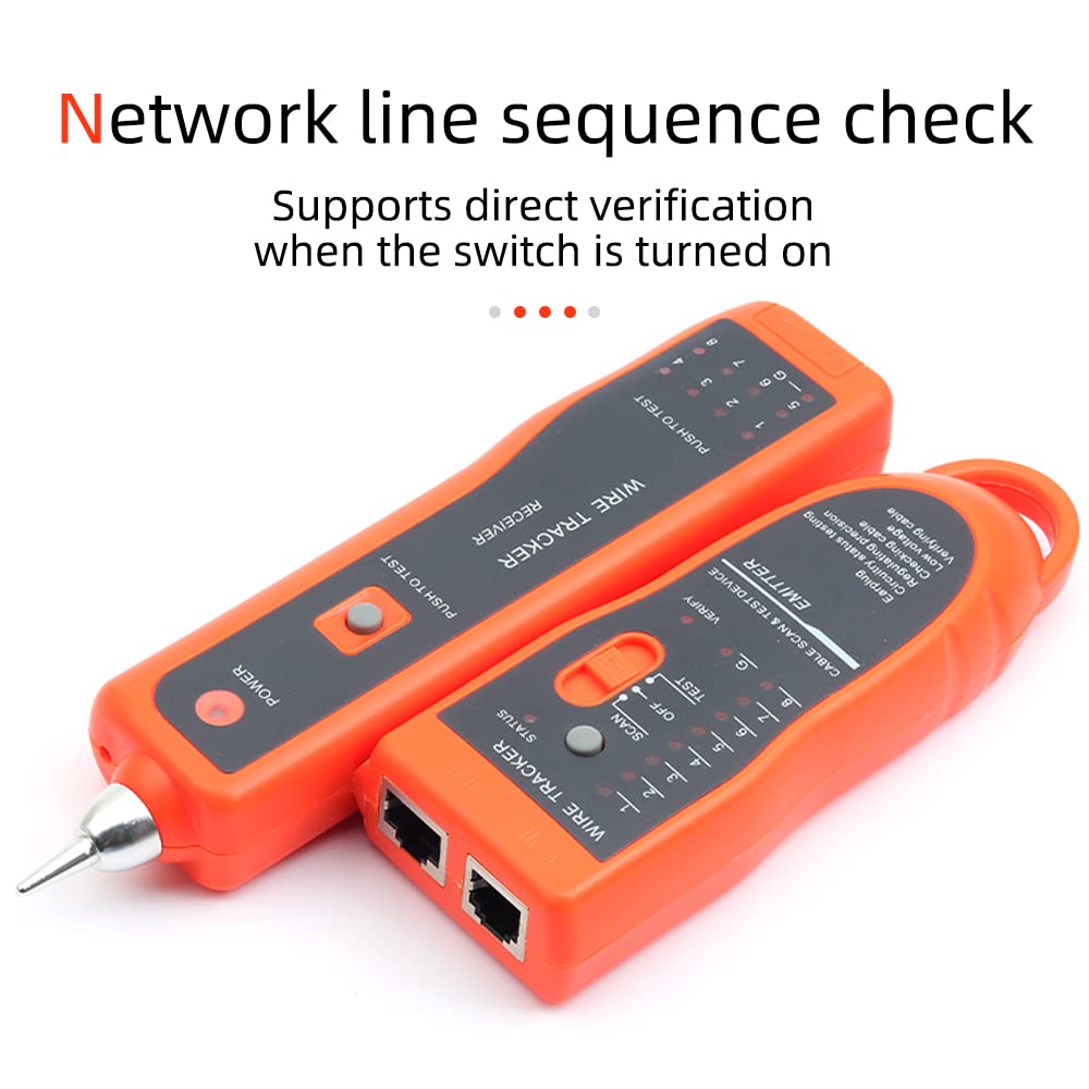 Tracker kabli Ethernet LAN, wielofunkcyjny tester kabli do CAT5 CAT6 RJ45 RJ11 z klejeniem do konserwacji sieci, połączenie linii telefonicznej, słuchawki do klejenia kabli