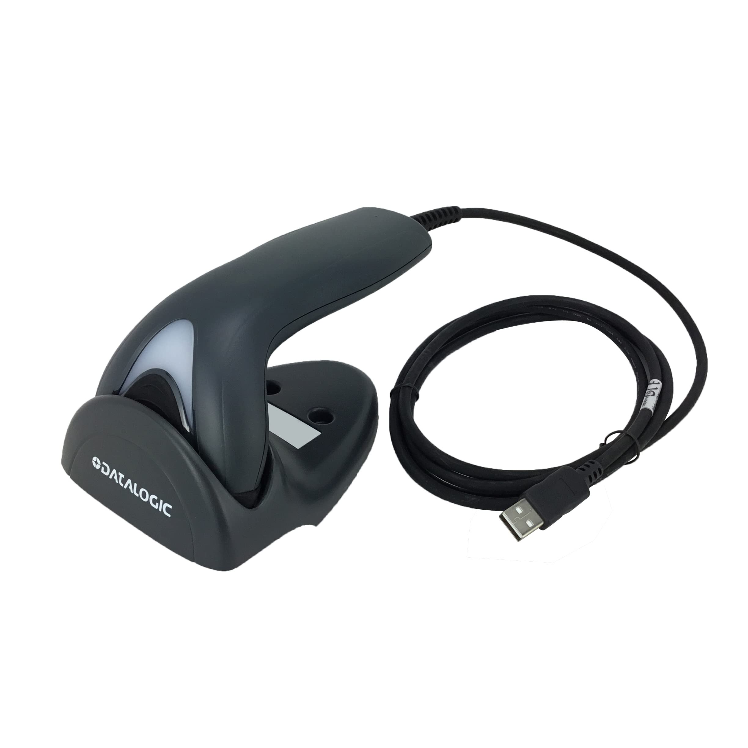 DatalogicGryphon Touch TD1120 Handheld Corded 1D Barcode Scanner/Linear Imaging Contact Reader, Includes Hands- Stand/Holder and USB Cable, (TD1120-BK)