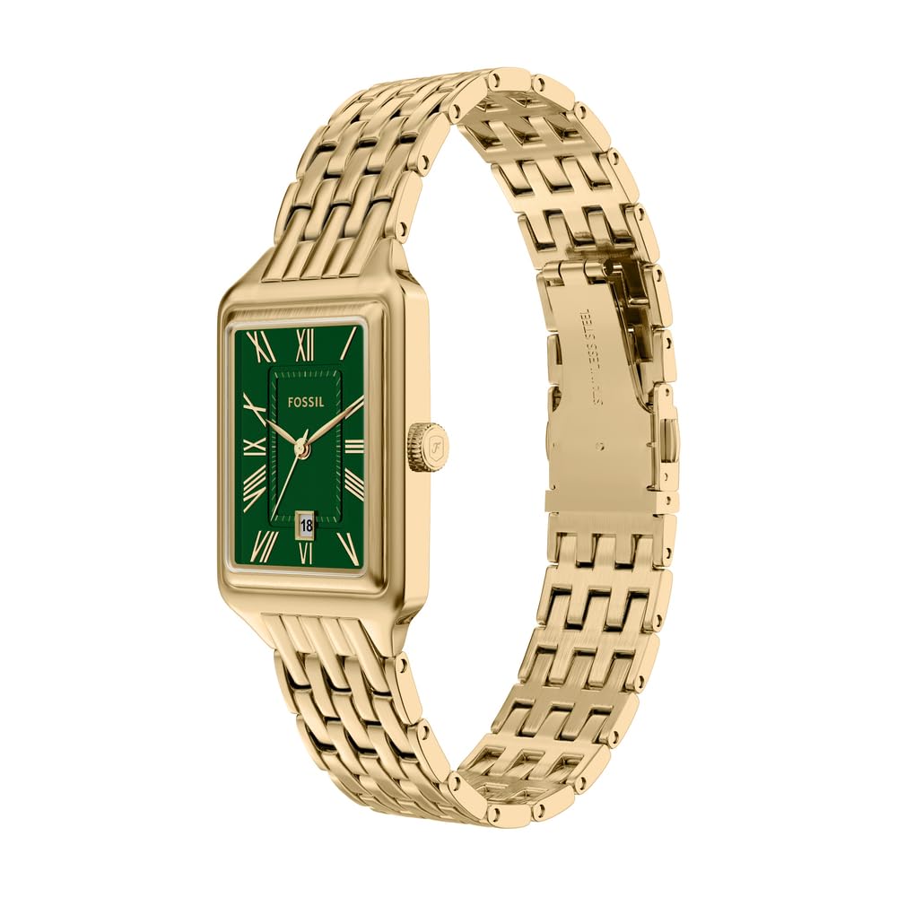 Fossil Raquel - Reloj para Mujer, Mecanismo de Cuarzo con Tres manecillas y Correa de Acero Inoxidable