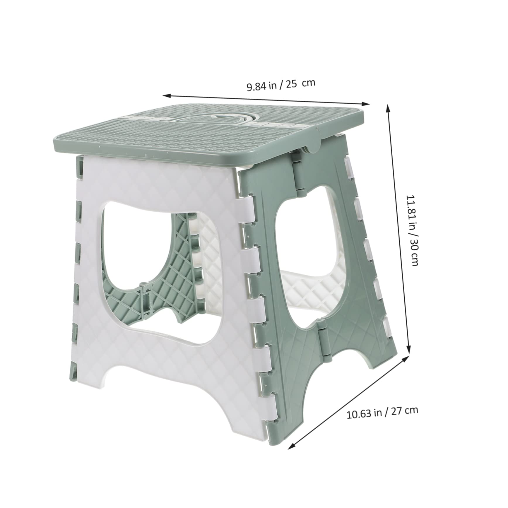 IMIKEYA Chaise Pliante Portable en Plastique Vert 422, Légère et Antidérapante, pour Usage Domestique et Extérieur, Jardin Camping Randonnée, Tabouret Pliant Polyvalent