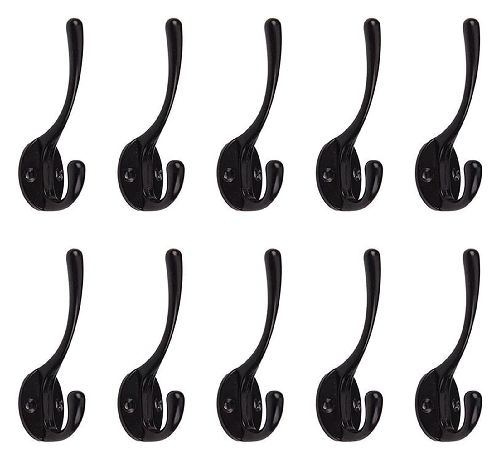 PIPONS Coat Stand Hooks 10 Pcs Classic Iron Hanger Hook，Hallway Coat Hat Storage Household Key Holder Wall Decor Coat Hooks Wall Coat Rack