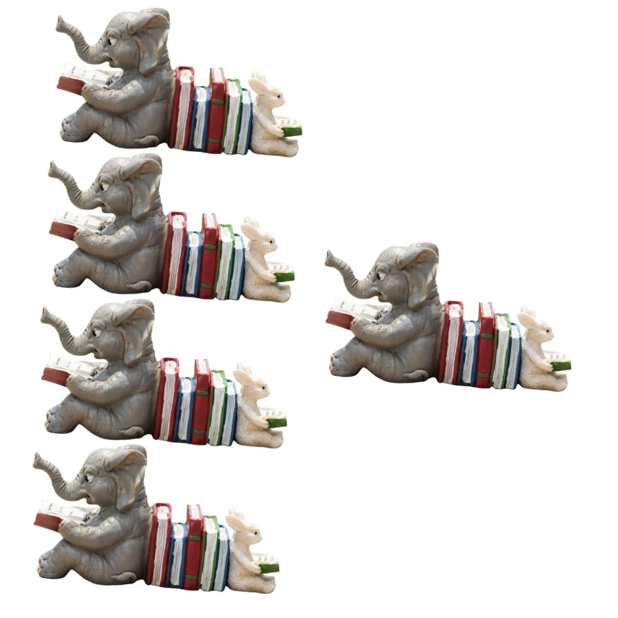 Sculpture résine DOITOOL de 5 figurines de lecture élégantes pour maison