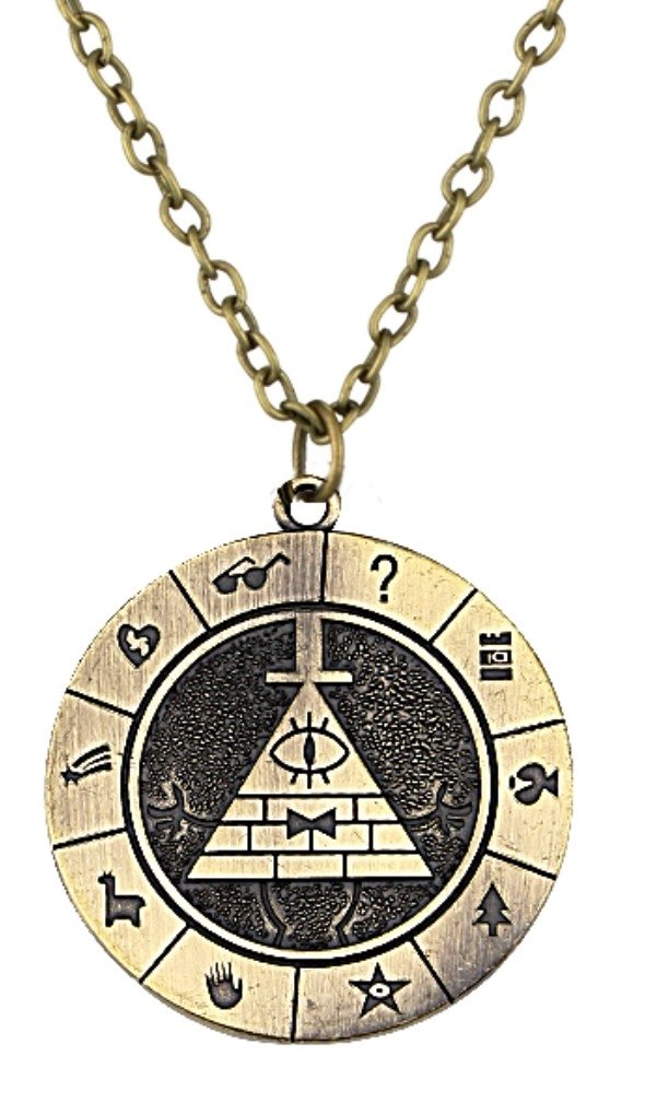 Gravity Falls Bill Cipher Boss Bronzetone Necklace