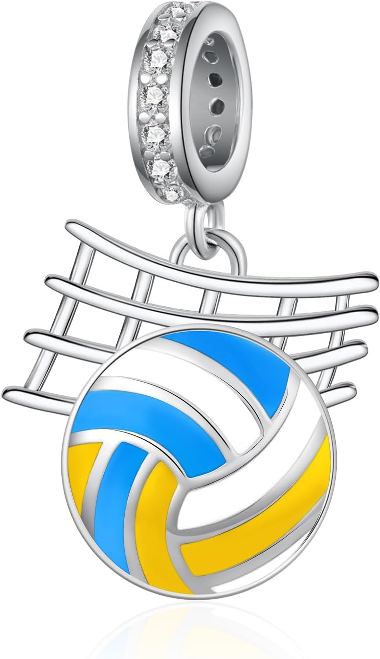 Sport Charm for Women 925 Sterling Silver Sports Charms for Bracelets Sports Balls Jewelry Gifts for Women