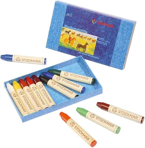 Stockmar cera de abejas Stick Crayons, conjunto de 12, Box