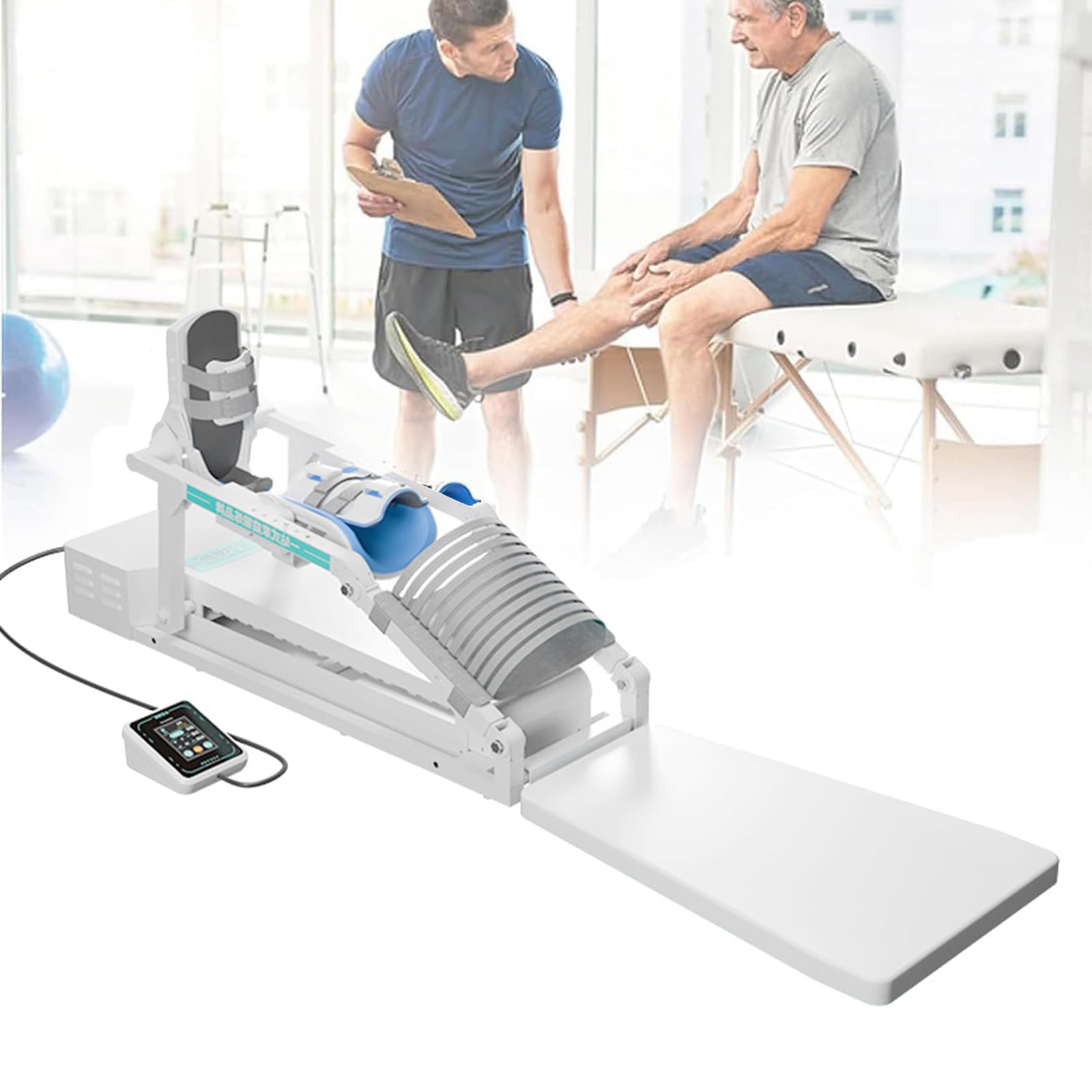CPM Knee Rehabilitation Training Machine,Continuous Passive Movement Rehabilitation Trainer for Knee, Ankle & Hip Joints,0-140° Adjustable Leg Stretcher Exerciser with Reciprocal Motion Therapy