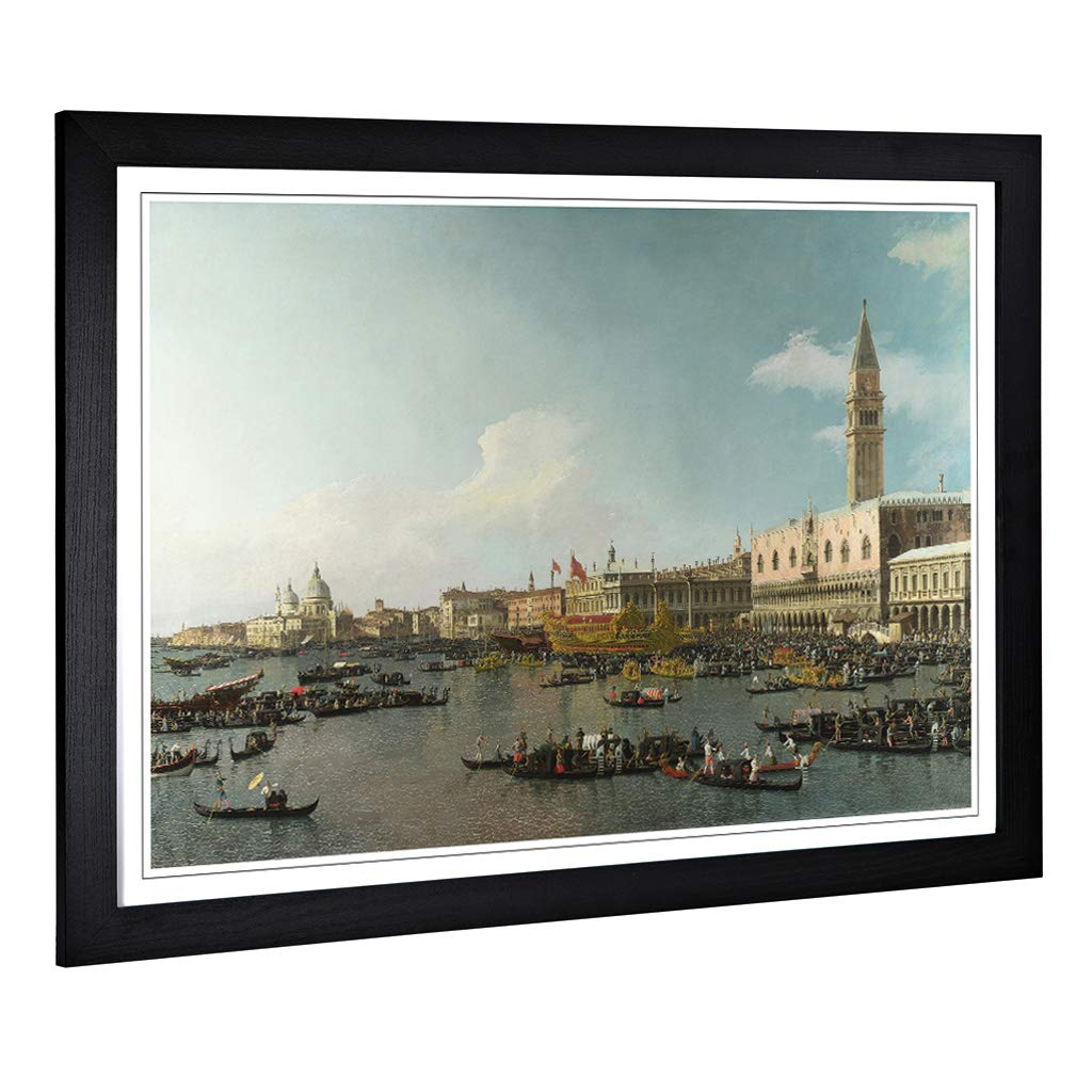 Big Box Art Framed Print of Giovanni Canaletto Ascension Day Design | Wall Art Picture | Home Decor for Kitchen, Living Room, Bedroom, Hallway, Black, A2 / 24.5x18 Inch / 62x45cm