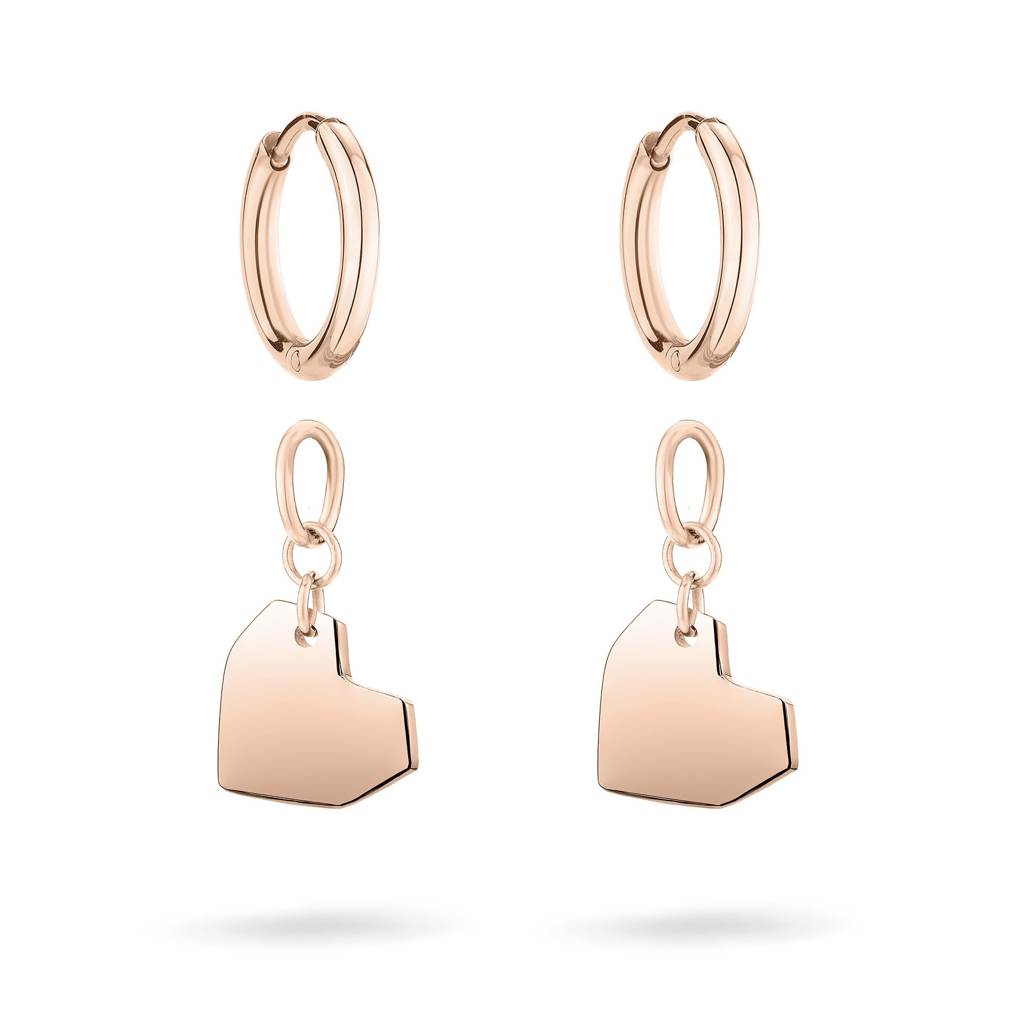 LIEBESKIND BERLIN Herz Ohrringe – Ohrstecker & Creolen aus Edelstahl im beliebten Liebeskind Broken-Heart Design – Damenschmuck in verschiedenen Farben erhältlich– Geschenkidee