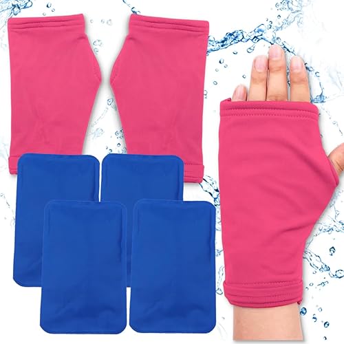 Guantes de terapia de calor y frío, bolsa de hielo para aliviar el dolor. Manoplas para microondas y congelables para artritis, lesiones en los