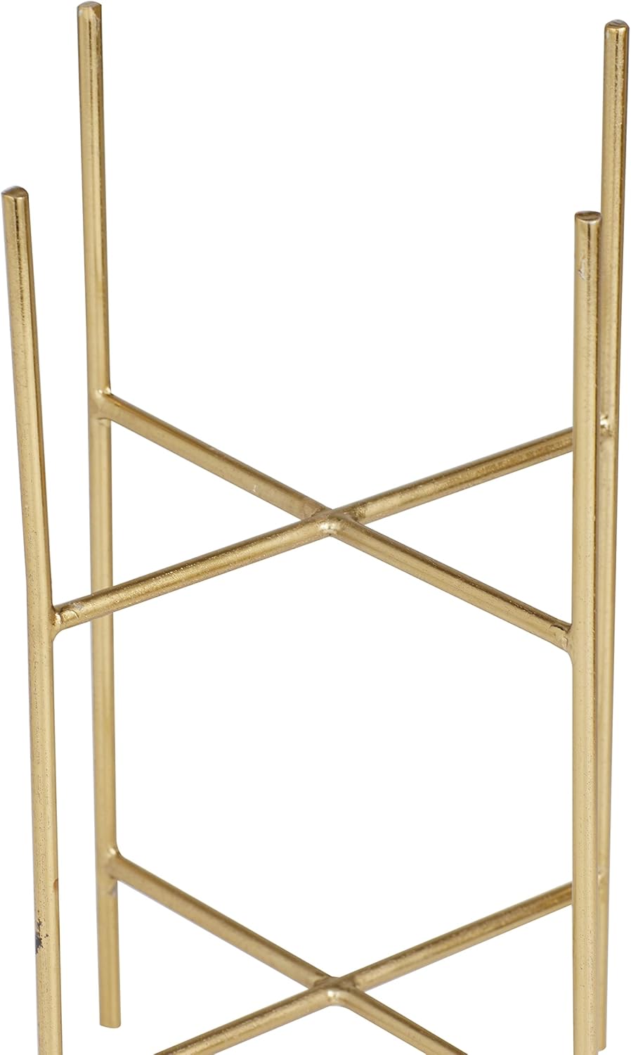 Deco 79 Metal Indoor Outdoor Planter Small Planter Pot with Removable Stand, Set of 2 Planters, 12"H, 9"H, Gold