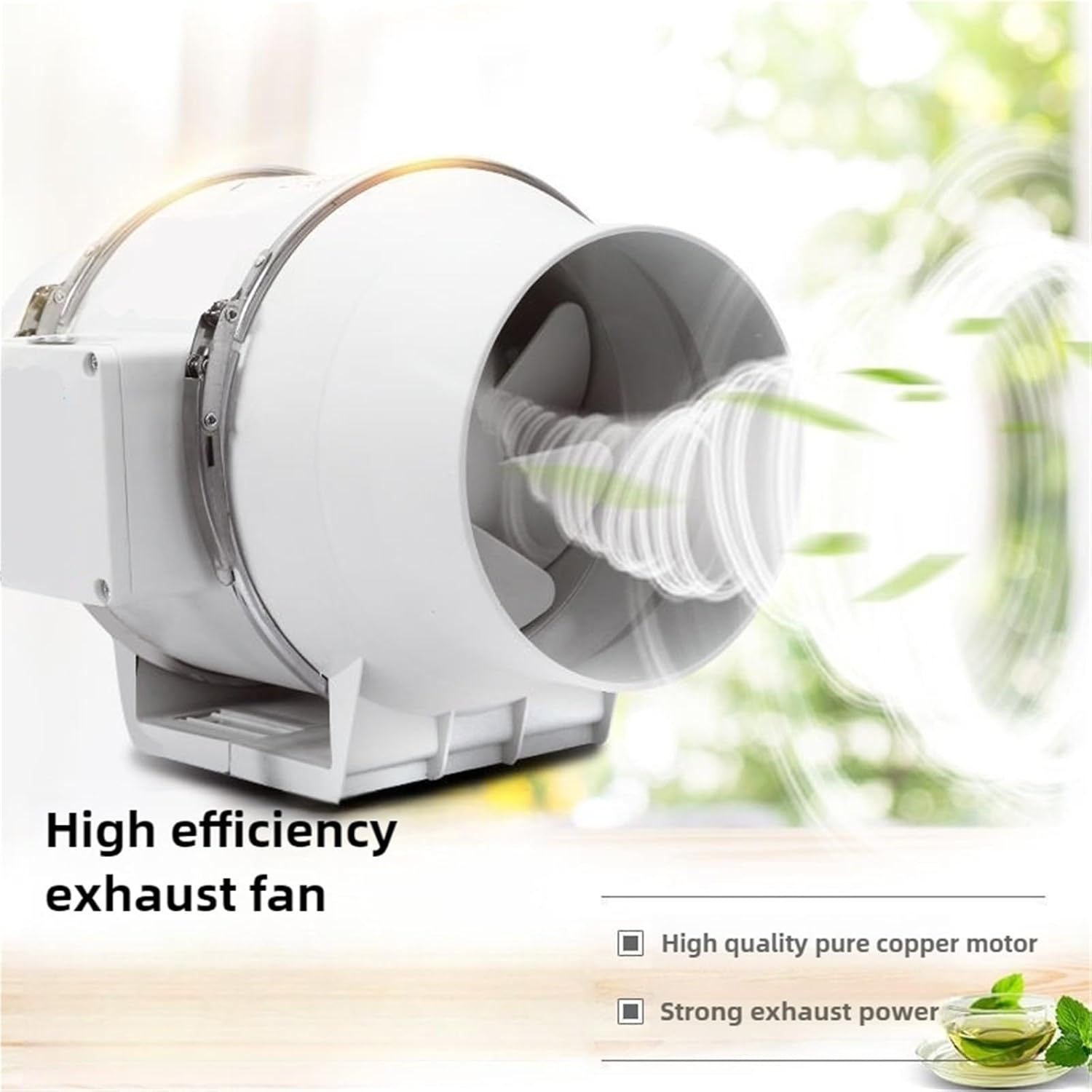 Exhaust Pipe Fan Ventilation Fan Pipe Inline Duct Ventilation Exhaust Blower Fans Quiet for Ducting