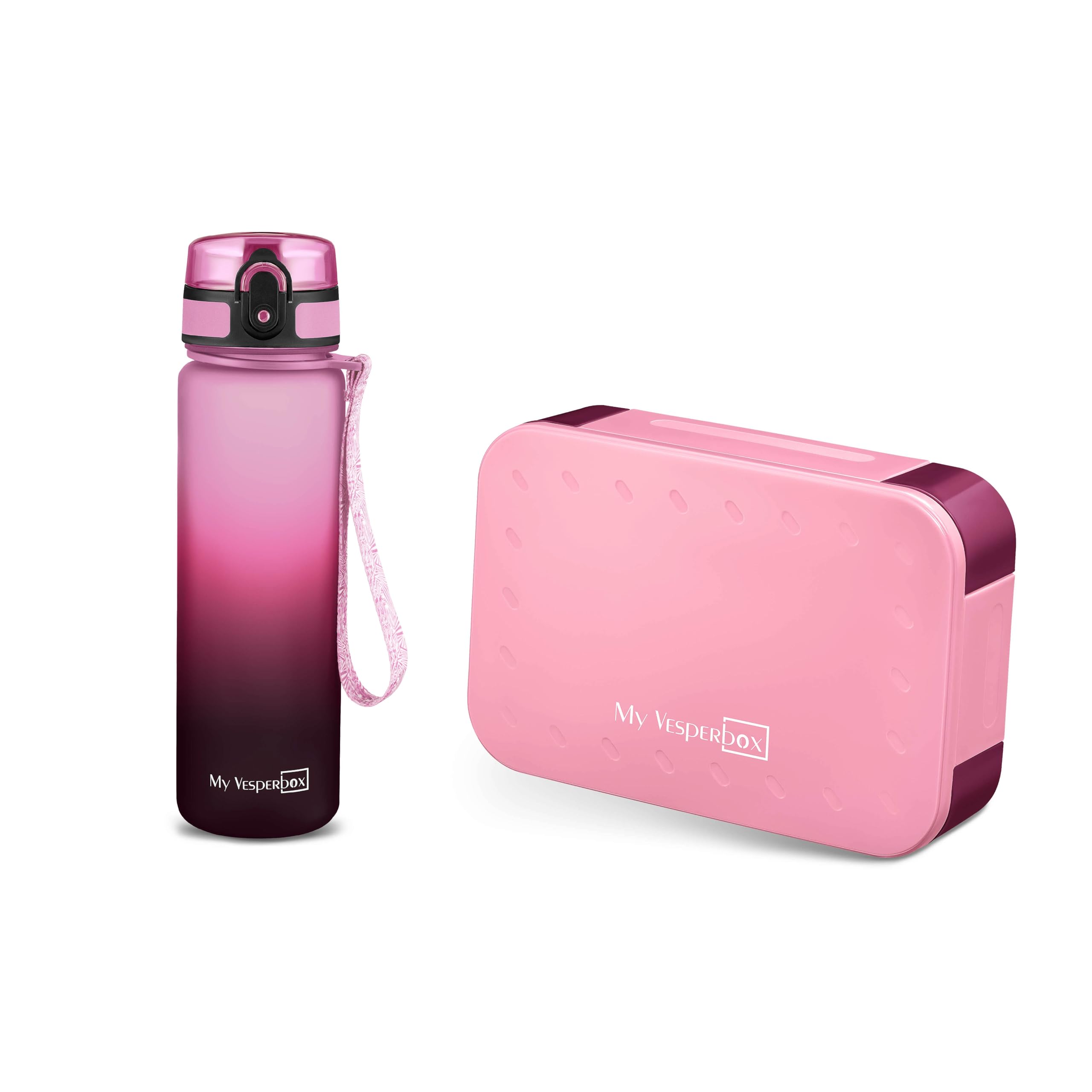 My Vesperbox - Mini Lite Set – Bento Box & Trinkflasche 500ml – Lunchbox mit variablen Fächern – Brotdose für Kinder – auslaufsicher, BPA-frei – ideal für Schule & Kindergarten