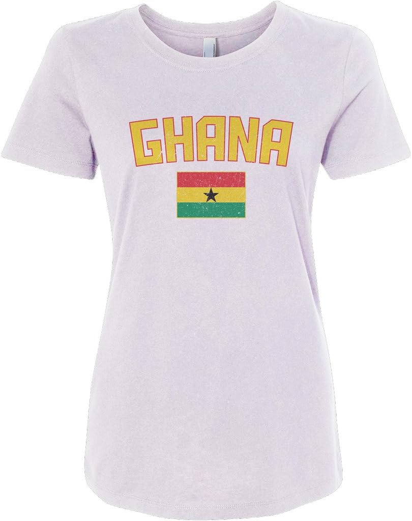 Threadrock Women's Ghana Flag T-Shirt