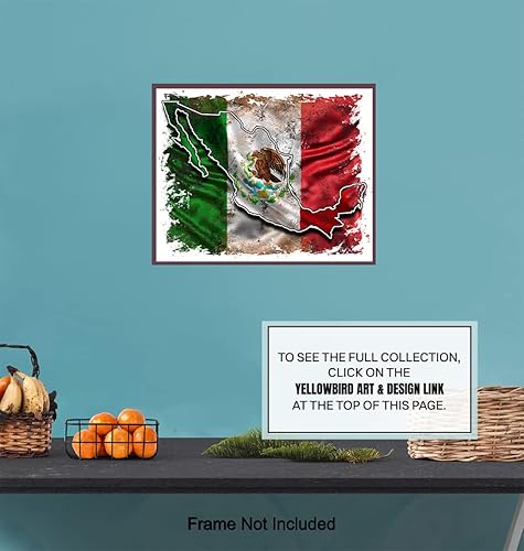 Miniatura 7 de Bandera de México, bandera mexicana, regalos de arte de pared mexicano, decoración de pared de arte chicano, bandera artes decoraciones para cuartos