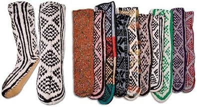 Mukluks wool slipper socks with leather sole Clearance