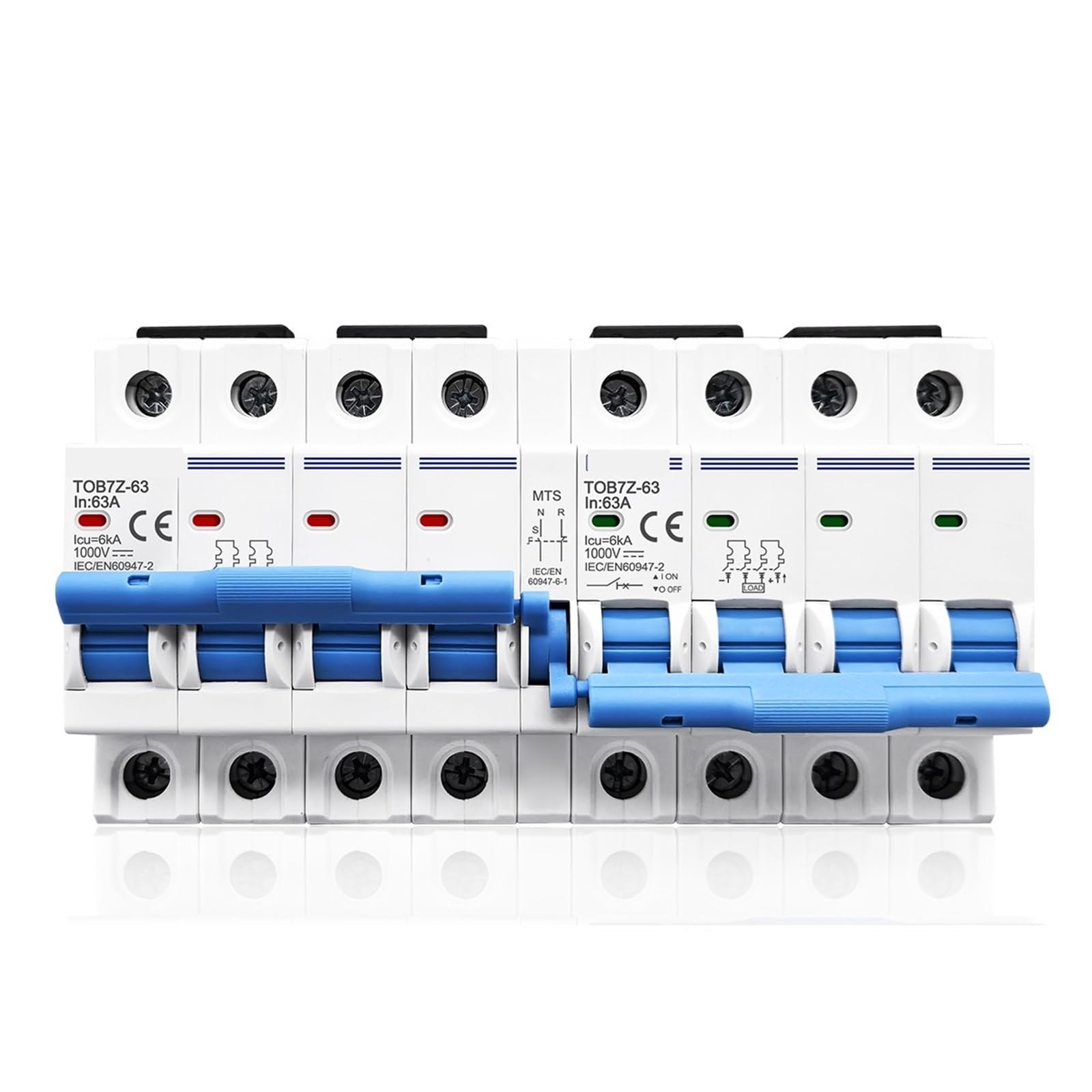 Disjoncteur de transfert manuel CC 4P 6A pour basculer vos circuits - 5