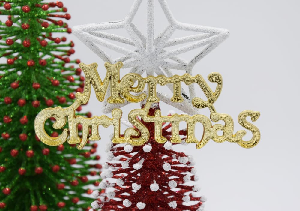 Lot de 10 pendentifs de Noël, avec trous, pour sapin de Noël, décoration de Noël, loisirs créatifs, à enfiler, pâte, dorés, 47 cm