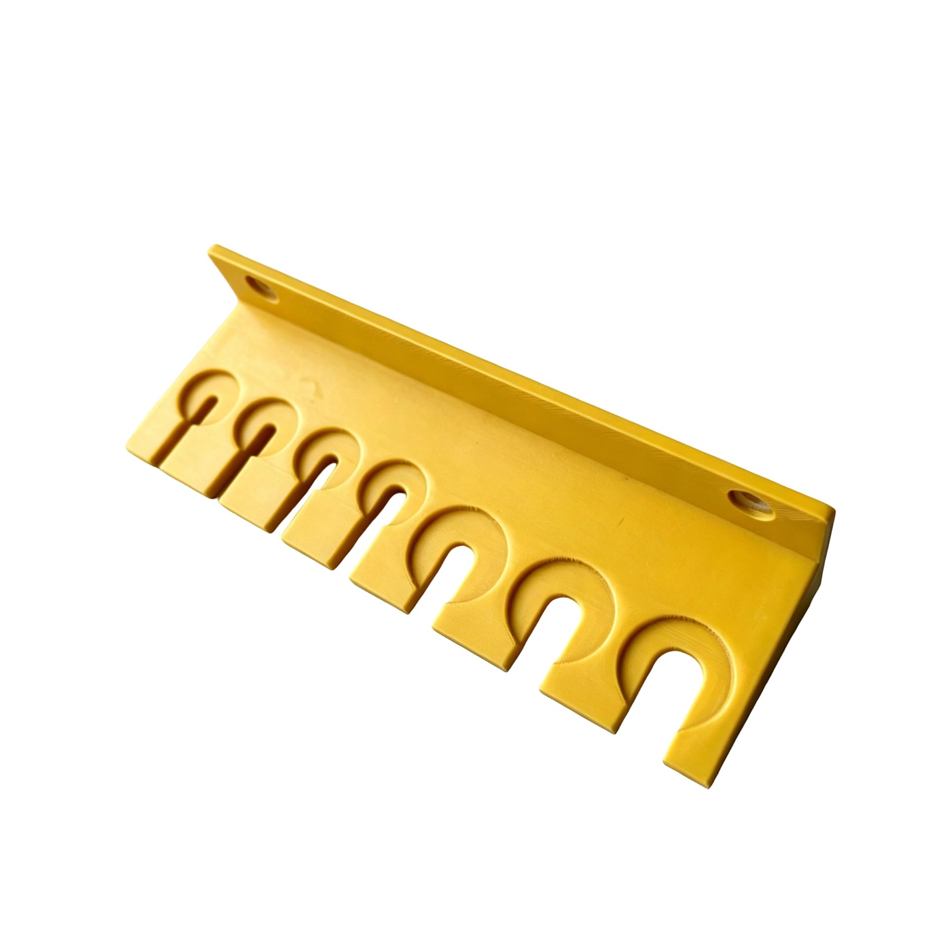 Mekalero Yellow Screwdriver Storage Rack Wall Bracket With Open Front Slots For Hand Tools In Workshop And Repairs Areas And Garages Workshop Rack