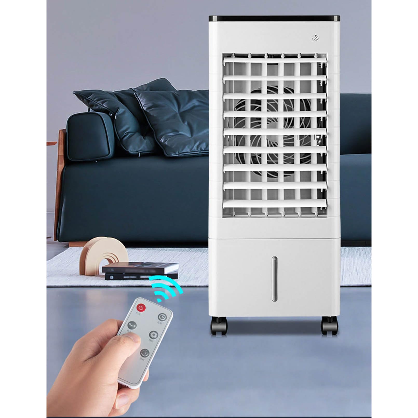 Cqahdsevf One Color Portable Air Conditioner Cooling Fan, Portable Ac, 3In1, Remote, 15H Timer, Smart Auto Off, 9L, 3-Speed Fan