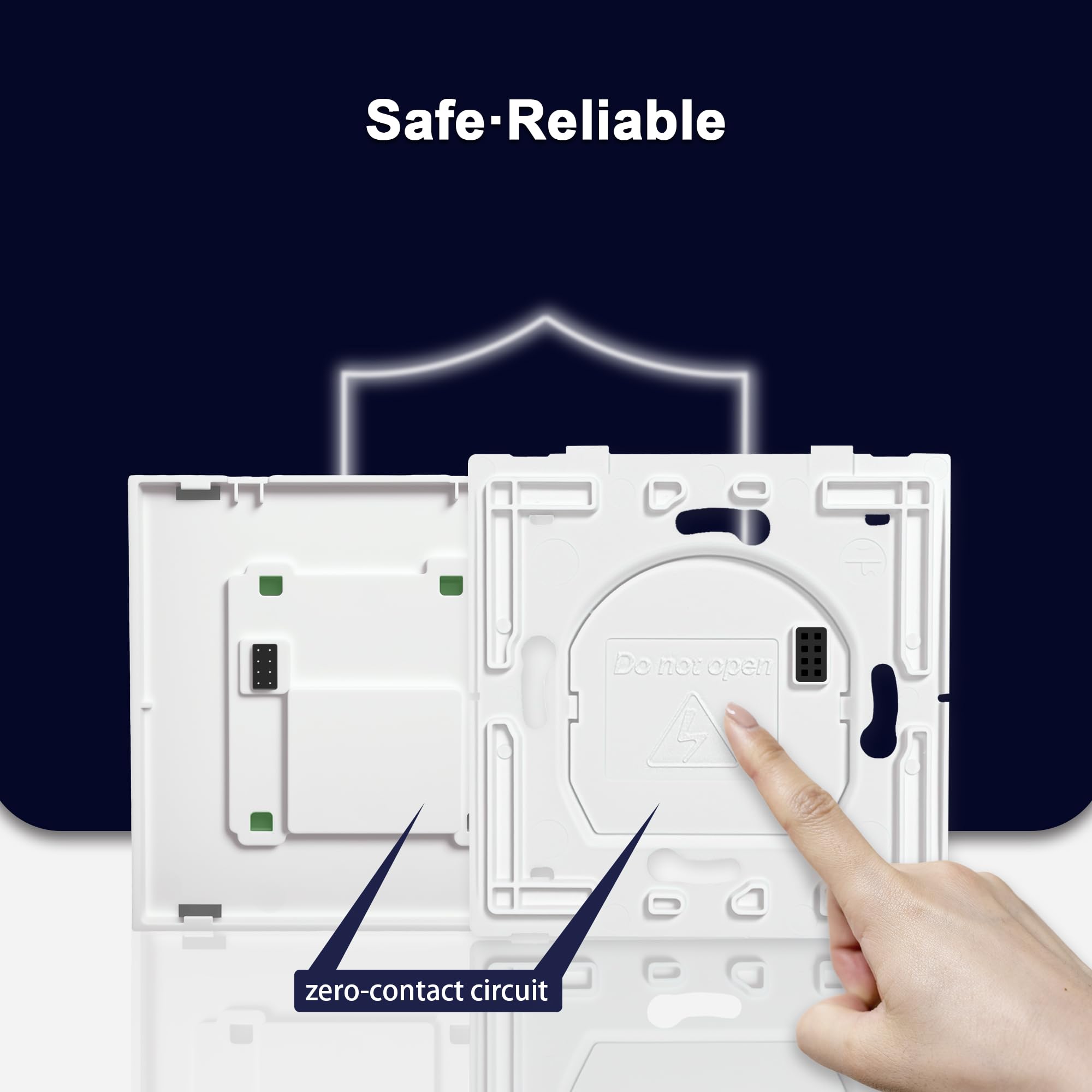 Interruptor de luz inteligente con wifi táctil, cristal blanco y plateado, 1-4 velocidades, para instalación con o sin neutro, control por voz Alexa Google (blanco, 4 aumentos)