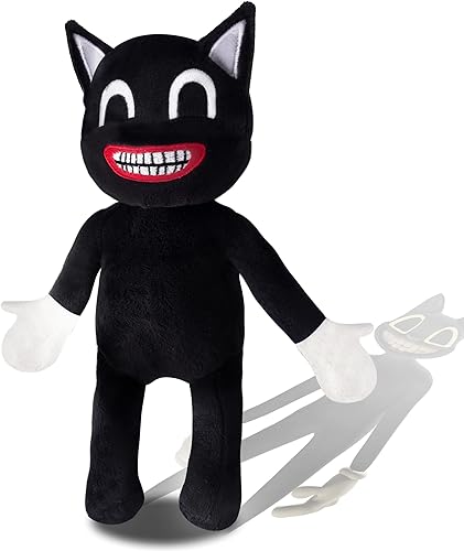Miniatura 1 de Juguete de peluche de gato de dibujos animados negro, suave y abrazado animales de peluche, muñeca de felpa para niños, regalos de cumpleaños para
